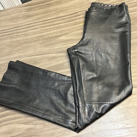 CACH’E VINTAGE LEATHER PANTS 10 - Picture 14 of 16